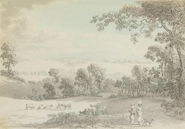 Three Views Of Gisburne Park, From Elenthorp Oil Painting by Anthony Devis