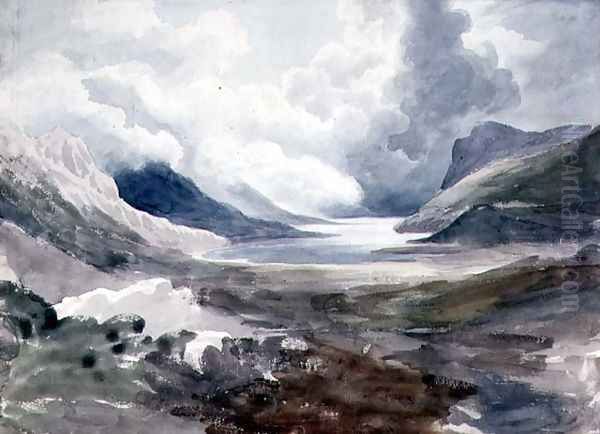 Llyn Gwynant, North Wales Oil Painting by Cornelius Varley