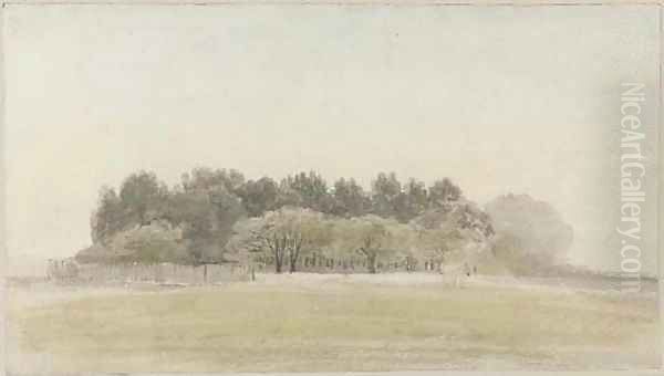 Henham Park, Suffolk Oil Painting by Cornelius Varley