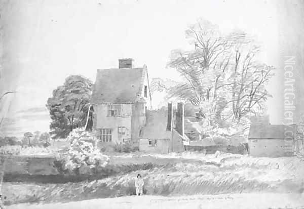 The ruins of Purton Hall, Staffordshire Oil Painting by Cornelius Varley