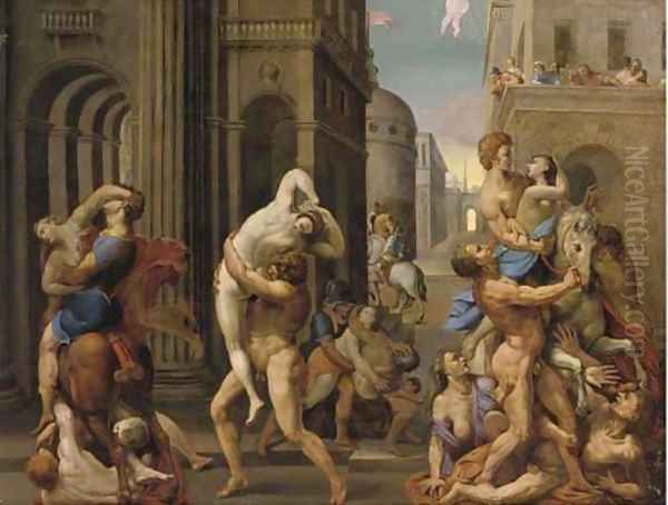 The Rape of the Sabine Women Oil Painting by Daniele da Volterra