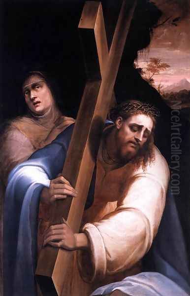 Carrying the Cross Oil Painting by Giovanni de' Vecchi