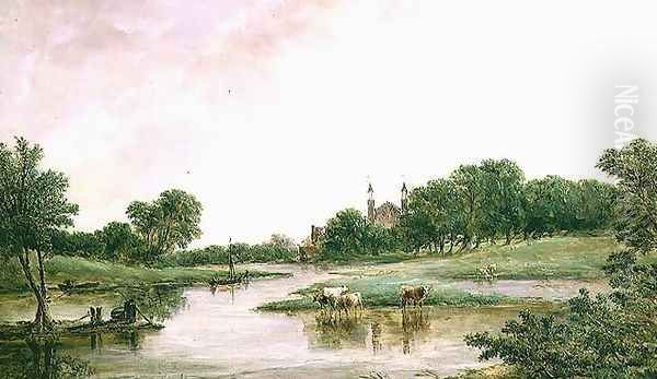 Eton Oil Painting by Alfred Vickers