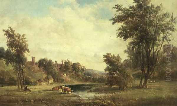 Haddon Hall Oil Painting by Alfred Vickers