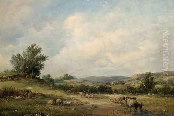 In the Vale of Neath Oil Painting by Alfred Vickers