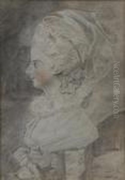 Portrait Of An 18th Century Lady Oil Painting by John Downman