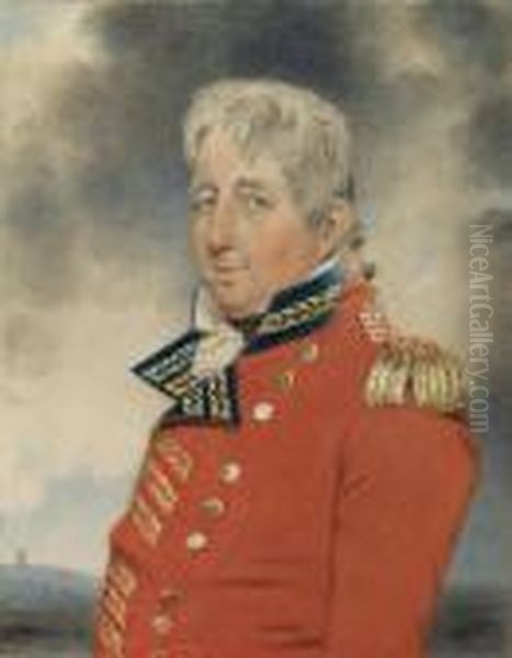 Portrait Of Lieutenant-general Richard England Oil Painting by John Downman