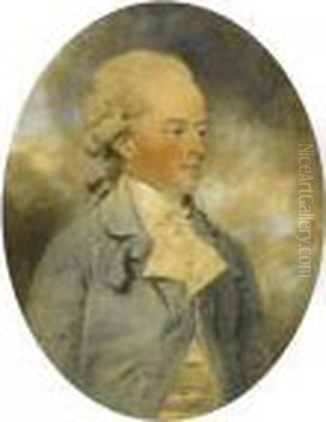 Portrait Of Henry Darell Of Calehill Kent Oil Painting by John Downman