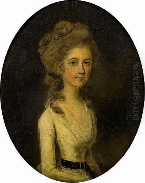 Portrait Of A Blond Lady Oil Painting by John Downman