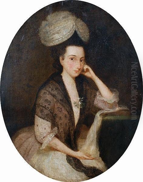 Portrait Of An Elegant Lady Oil Painting by John Downman