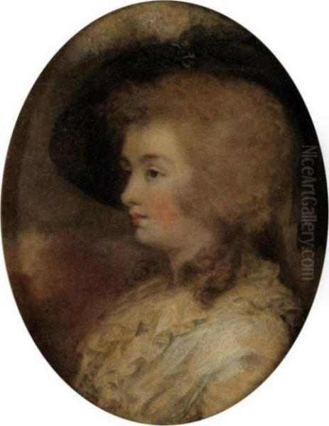 Portrait Of A Lady Oil Painting by John Downman