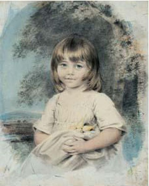 Portrait D'une Petite Fille De La Famille Middleton Oil Painting by John Downman