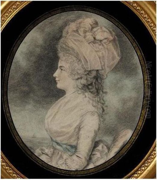 A Collection Of Six Portraits 
Including A Portrait Of Miss Harriet Serocold Of Cherry Minton; Portrait
 Of The Duchess Of Devonshire; Portrait Of Mrs Hardinge; Portrait Of Mrs
 Siddons; Portrait Of Mrs Mills; Portrait Of Miss Abbott Oil Painting by John Downman