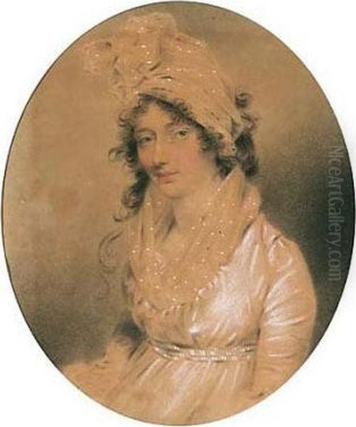 Portrait Of Elizabeth White Abbott, Nee Bowling Oil Painting by John Downman