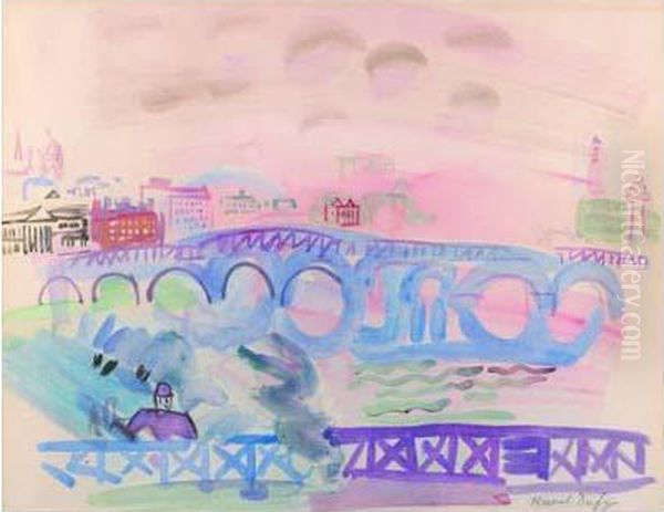 Waterloo Bridge Oil Painting by Raoul Dufy