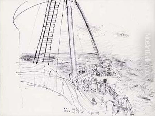 La Passerelle Du Queen Mary Oil Painting by Raoul Dufy