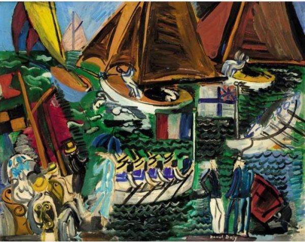 Fete Nautique Oil Painting by Raoul Dufy