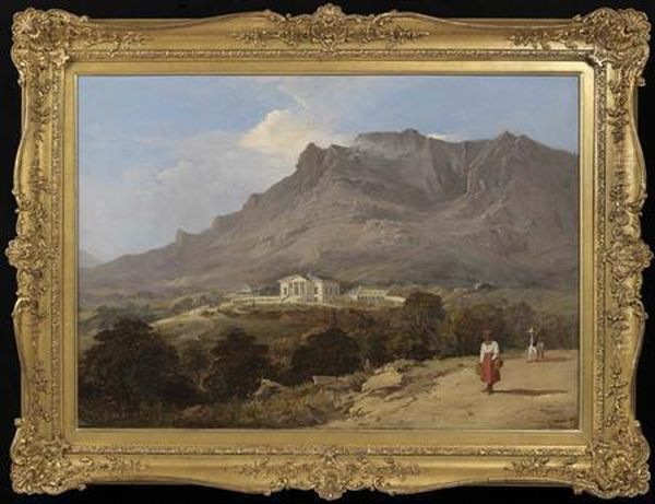 Landscape At Mowbray, Cape Of Good Hope, South Africa Oil Painting by Edward Duncan