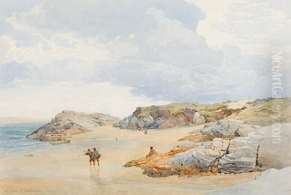 The Shore At Port Madoc, North Wales Oil Painting by Edward Duncan