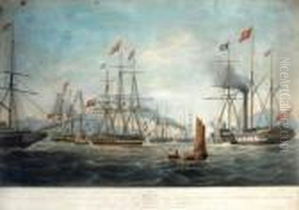 Royal George Yacht Conveying Her Majesty And Royal Consort To Edinburgh, August 1842 Oil Painting by Edward Duncan