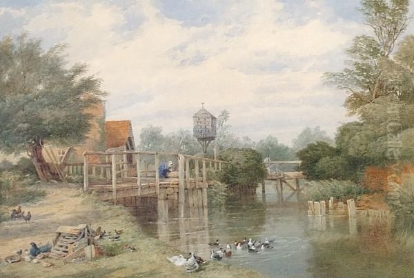 The Mill Stream Oil Painting by Edward Duncan