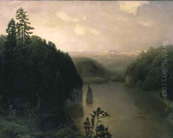 Lake Gornoye in the Urals, 1895 Oil Painting by Apollinari Mikhailovich Vasnetsov