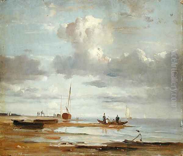 The Elbe at Blankenesee Oil Painting by Adolf Vollmer