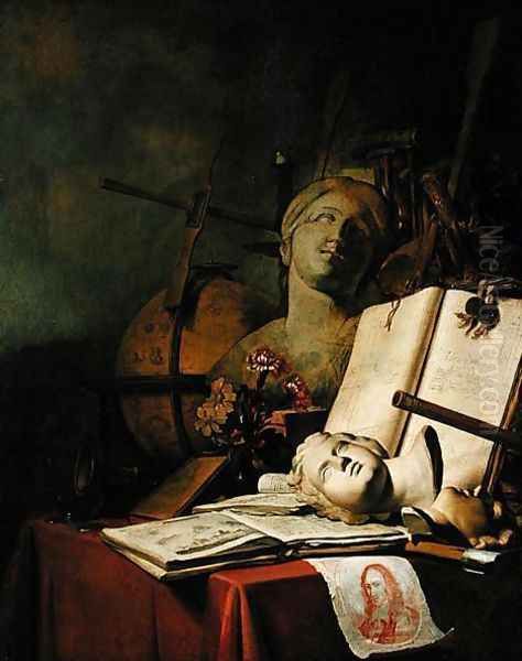 The Transience of All Earthly Things (Vanitas), c.1660 Oil Painting by Adriaen de Valck