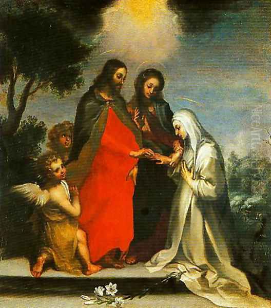 The Mystic Marriage of St Catherine of Siena Oil Painting by Francesco Vanni