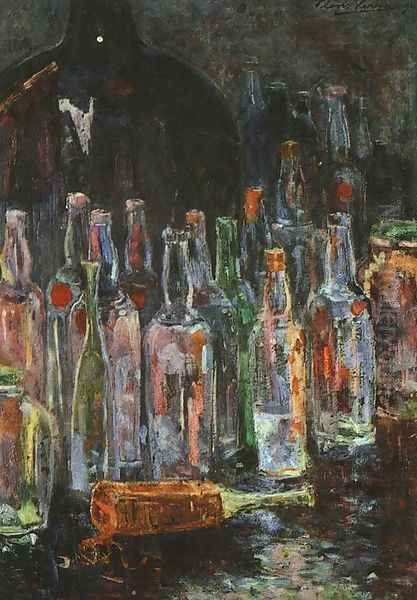 Still Life with Bottles 1892 Oil Painting by Floris Verster