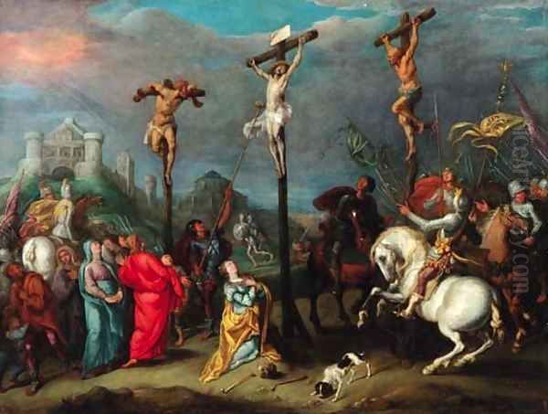 The Crucifixion Oil Painting by Simon de Vos