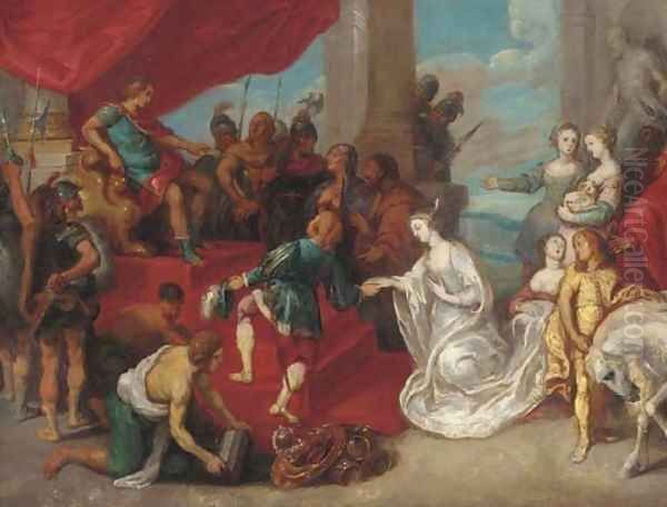 The Continence of Scipio 2 Oil Painting by Simon de Vos