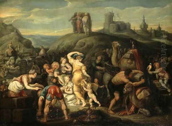 The Israelites after Crossing the Red Sea Oil Painting by Simon de Vos