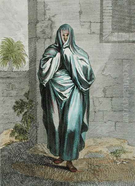 African Woman, plate 98 from 'Recueil de Cent Estampes representant differentes Nations du Levant tirees sur les Tableaux Peints dapres Nature..., 1707-08 Oil Painting by Jean Baptiste Vanmour