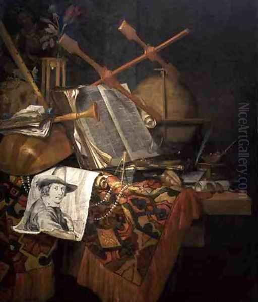 Vanitas Oil Painting by Vincent Laurentsz. van der Vinne I