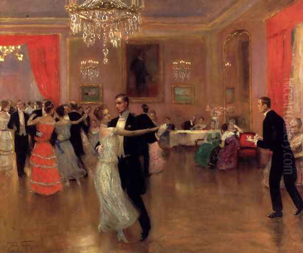 At The Ball Oil Painting by Frederick Vezin