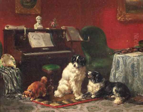 The naughty spaniel Oil Painting by Wouterus Verschuur