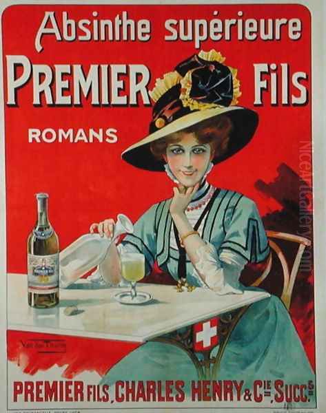 Poster depicting Premier Fils Absinthe, c.1895-1900 Oil Painting by den Thurm Van