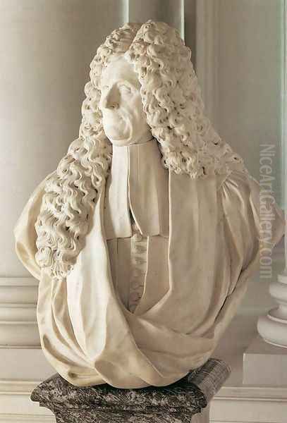 Bust of Jacobus Franciscus van Caverson Oil Painting by Michiel Vervoort the Elder