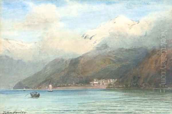 On Lake Como Oil Painting by John Jnr. Varley