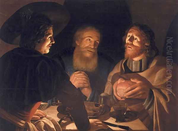 Supper at Emmaus, 1632 Oil Painting by Cryn Hendricksz Volmaryn