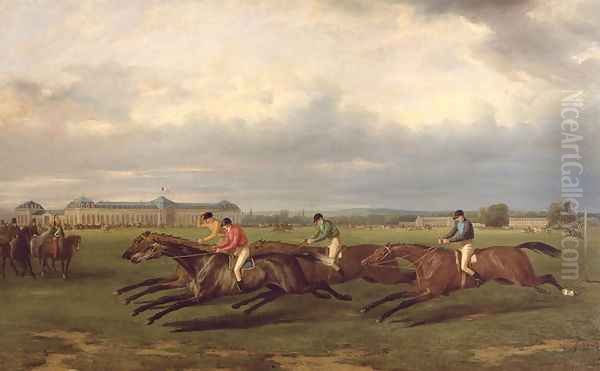 Racing at Chantilly Oil Painting by Pierre Vernet