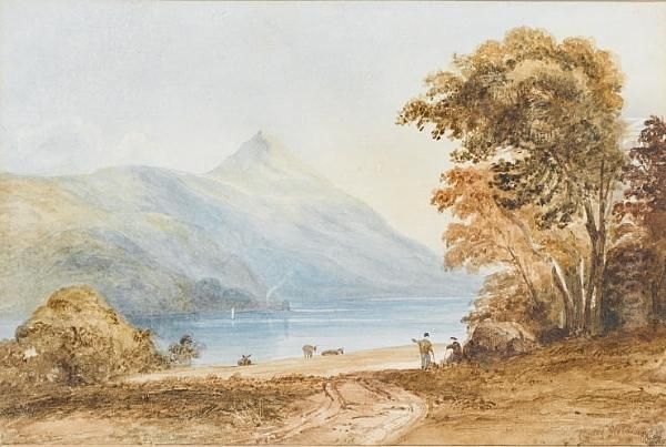 On Lake Windermere Oil Painting by Anthony Vandyke Copley Fielding