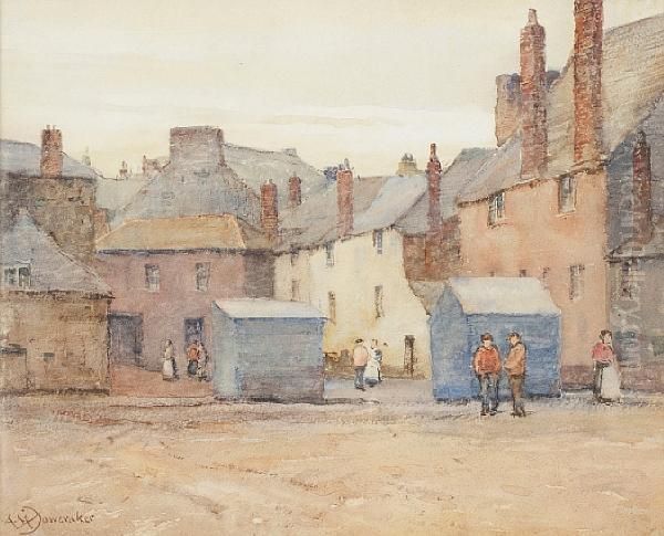 St Ives Oil Painting by Albert Moulton Foweraker