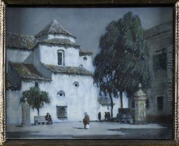 Moonlight, San Roque Oil Painting by Albert Moulton Foweraker