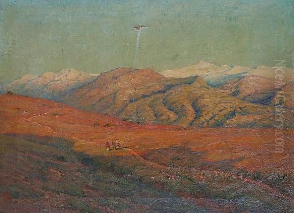 In The Spanish Sierras Oil Painting by Albert Moulton Foweraker