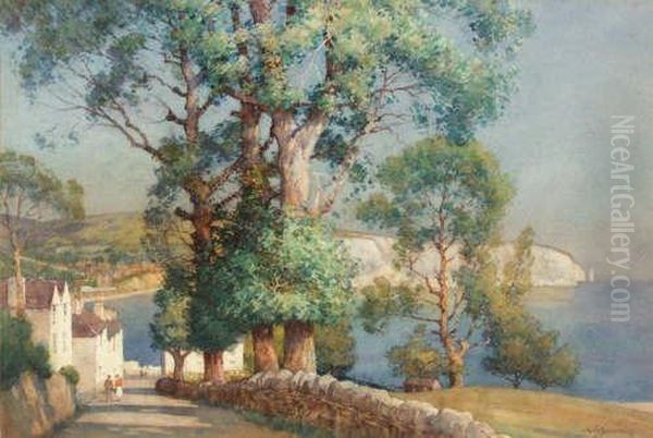 Swanage Oil Painting by Albert Moulton Foweraker