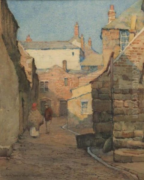 Pudding Lane Oil Painting by Albert Moulton Foweraker