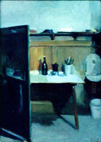 Corner of the Painter's Studio Oil Painting by Lascar Vorel