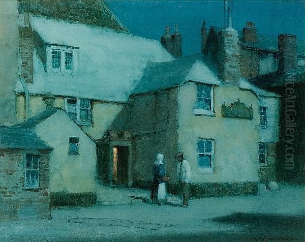 The Sloop Inn, St. Ives, Cornwall Oil Painting by Albert Moulton Foweraker